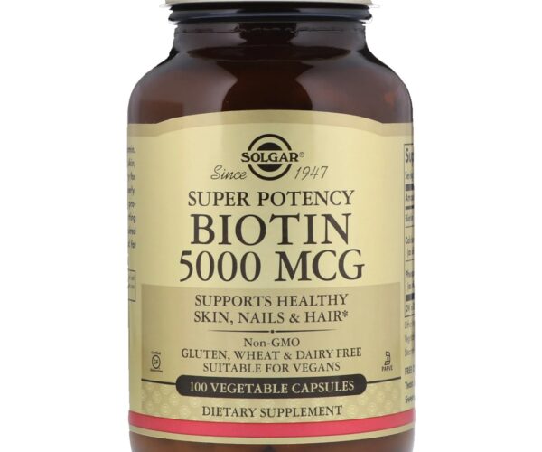 Solgar Biotin 5000 Mcg 100 Vcaps