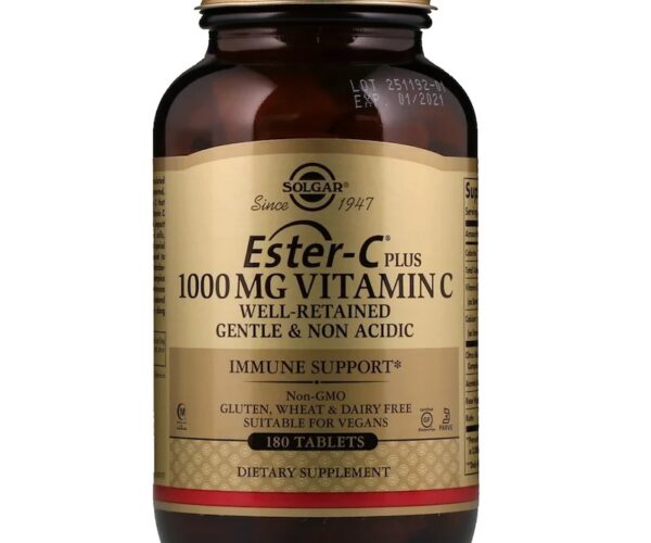 Solgar ESTER-C(R) Plus 1000 Mg Vitamin C 180 Tabs