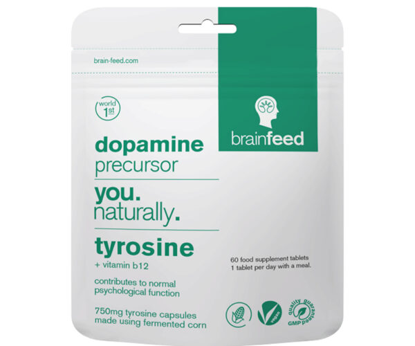 BrainFeed Tyrosine + B12 Dopamine Precursor (60 tablets)