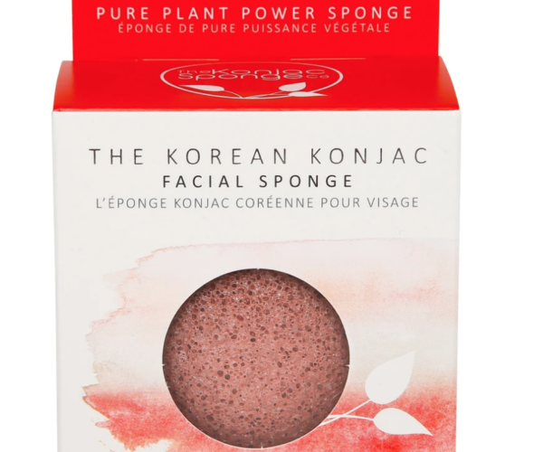 KONJAC PREMIUM FACIAL PUFF SPONGE WITH FRENCH RED CLAY