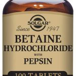 Solgar Betaine Hydrochloride With Pepsin 100 Tabs