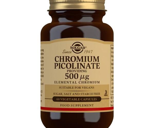 Solgar Chromium Picolinate 500 Mcg 60 Vcaps