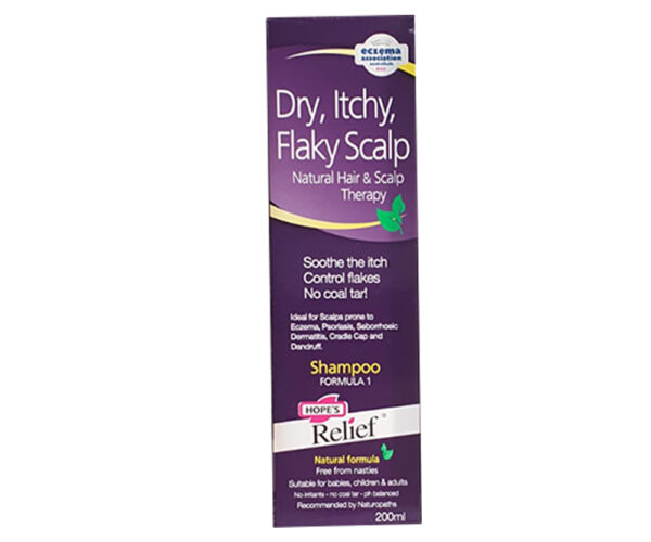 Hope's Relief Itchy Flaky Scalp Shampoo with natural ingredients 200ml