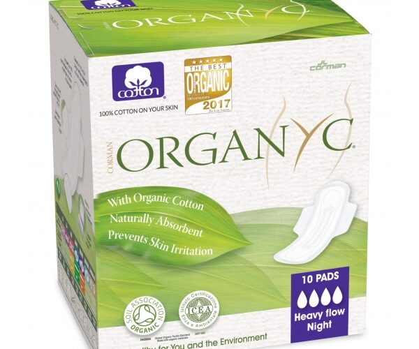 Organyc Sanitary Pads Night Heavy Flow (With Folded Wings) 100%
