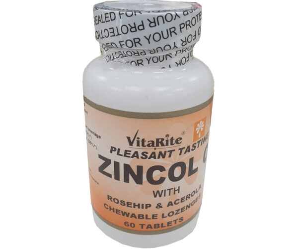 Vitarite Zincol C With Rosehip and Acerola Chewable Tablets (60)