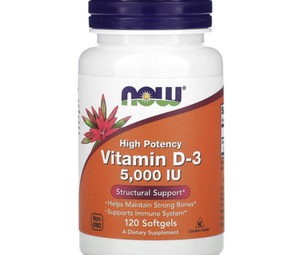 Now Foods, Vitamin D-3 NOW Foods Vitamin D-3, 5000 IU - 120 Softgels