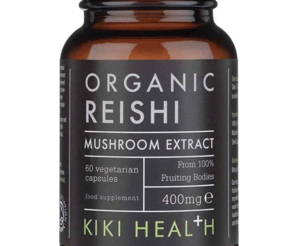 Kiki Health Organic Reishi Mushroom Extract 400mg, 60 Capsules