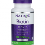 Natrol, Biotin, Maximum Strength, 10,000 mcg, 100 Tablets