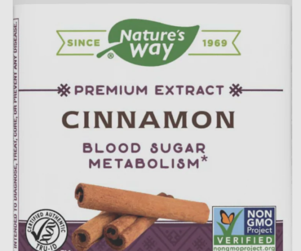 Natures Ways Cinnamon Blood Sugar Metabolism 60 Vegan Capsules