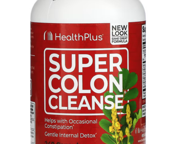 Health Plus Inc., Super Colon Cleanse, 240 Capsules expires 6/2026