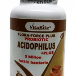 Vitarite Flora-Force plus Probiotic Acidophilus plus 5 Billion Lactic Bacteria 60 veg. capsules