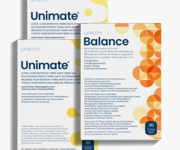 UNICITY FEEL GREAT SYSTEM 2X LEMON UNIMATE AND 1 BALANCE