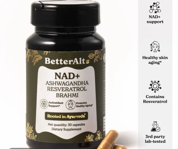 BetterAlt NAD+ Ashwagandha, Resveratrol, Brahmi [30 caps]